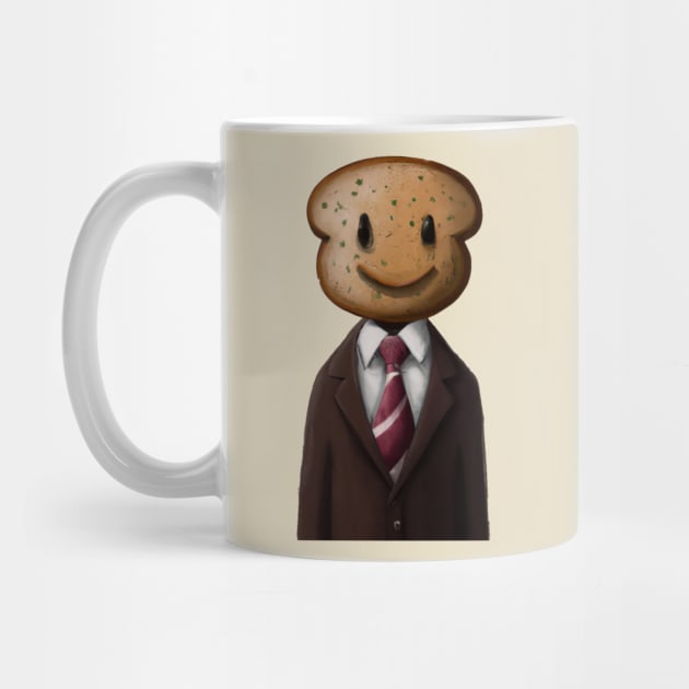 Suit Wearing Breadman with a smiley face by ChapDemo